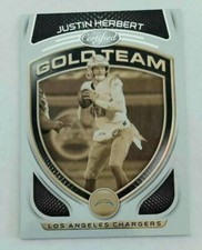 Justin Herbert Certified Gold Team GT-3 Los Angeles Chargers 2021 Panini Insert 