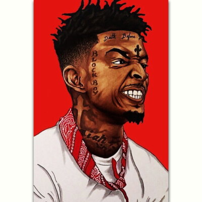 57745 21 Savage Hip Hop Rap Music Star Wall Decor Print Poster
