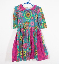 Vintage Girls Psychedelic Flower Power Dress