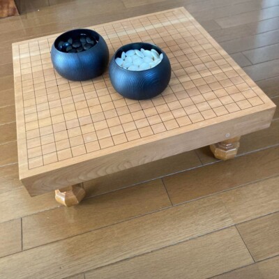 Go Board Japanese Vintage with 4 legs Igo goban 43cm × 45.5cm × 18.5cm
