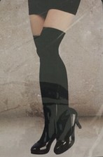 Over the Knee Thigh High Stockings Socks / Cosplay  Solid Black