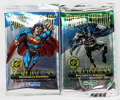 SkyBox - DC Comics - Power Chrome, Legends '95 / 1995 - 2 Booster Packs - Engl.