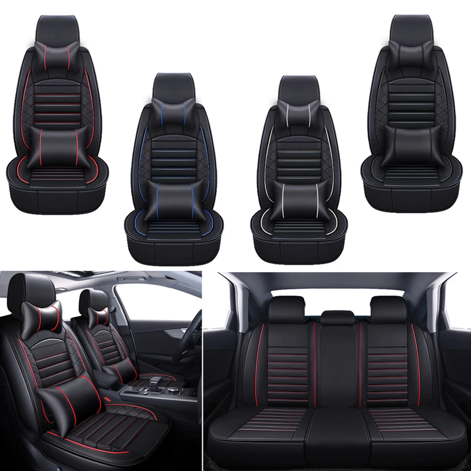 For Acura TL TSX Sedan 5-Seats Car Seat Cover Front Rear Cushion Full Set - Image 2 of 4
