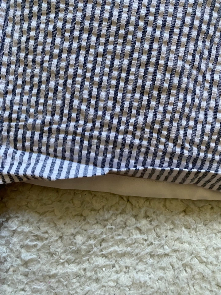 Banana Republic женщин в полоску без рукавов Shift с подкладкой платье серый и белый размер 2 - Изображение 2 из 4