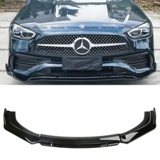 For Mercedes-Benz CLA200 CLA250 Front Bumper Lip Spoiler Splitter Glossy Black