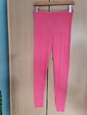 Boohoo BNWT size 10 pink coral blush basic high waist leggings comfy stretch