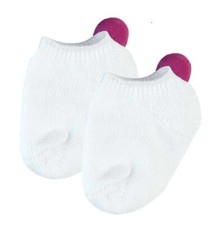 Separates, Sophia's Basic Solid-Colored Ankle Socks with Pom-Poms, for 18" Dolls