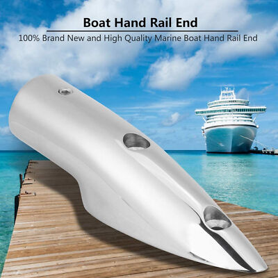 2-Pack 7/8" Handrail End Caps – 316 Stainless Steel Marine Boat Rail Accessories - View #2