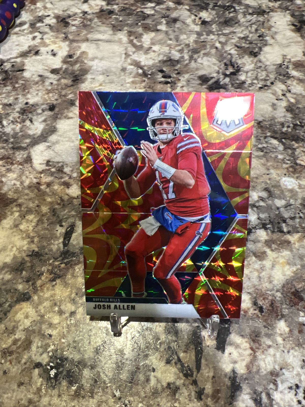 2020 Panini Mosaic Josh Allen ORANGE Reactive Prizm Card #26 Bills Star QB!