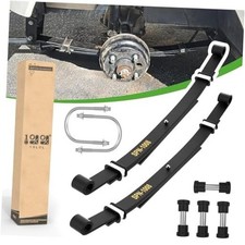 Golf Cart Rear Leaf Spring for Club Car DS 1981-Up, 3-Leaf Heavy Duty Black