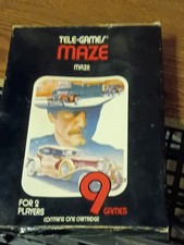 MAZE (Atari 2600, 1978) Sears Tele-games Art Cover Tested CIB image