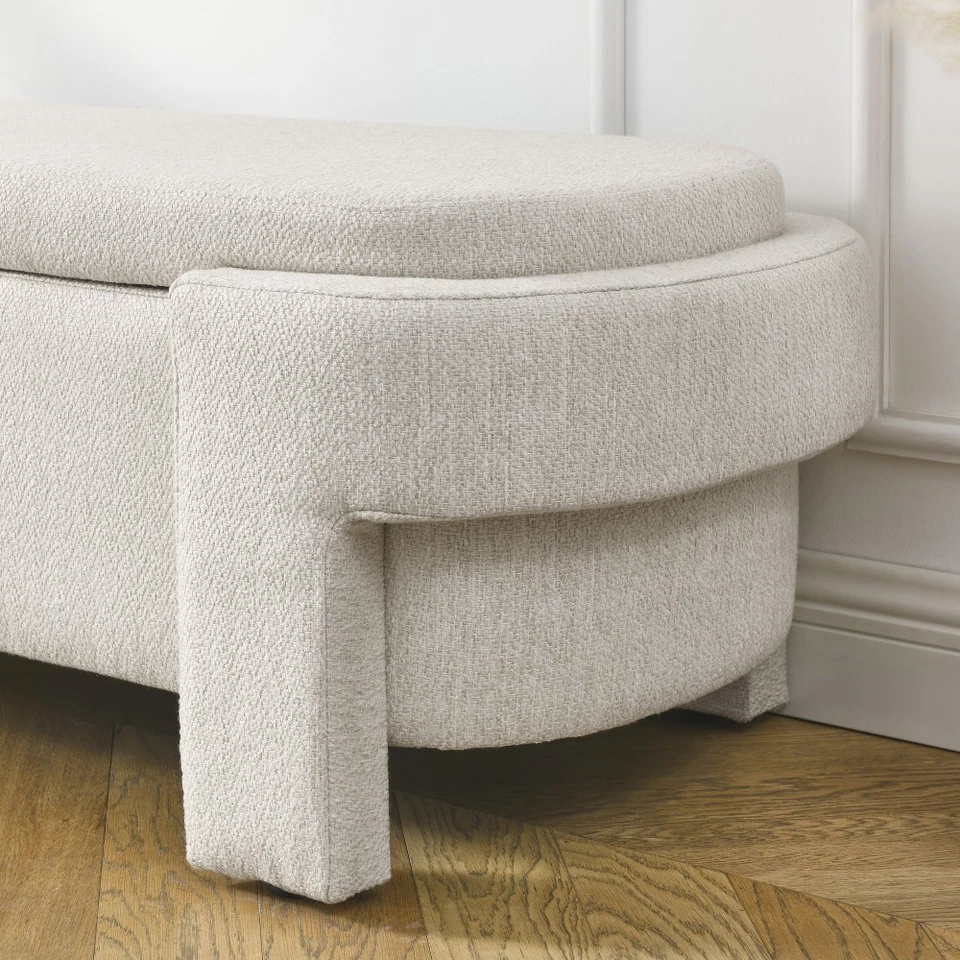 Linen Storage Bench with Extra-Large Storage Space and High-Density Seat Foam - Image 3 of 4