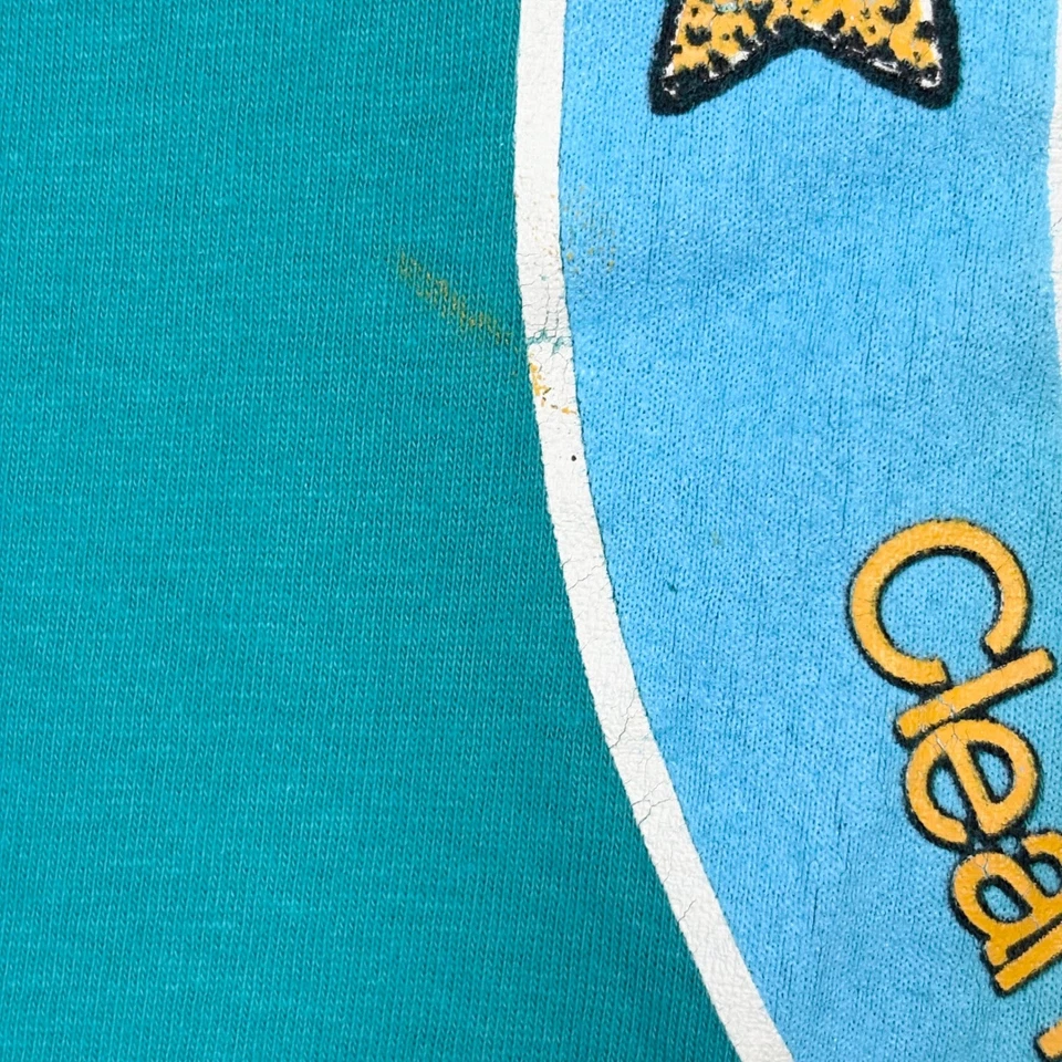 Vintage Snoopy Protect Our Oceans T Shirt XL Teal Jostens 90s USA Single Stitch - Image 4 of 4