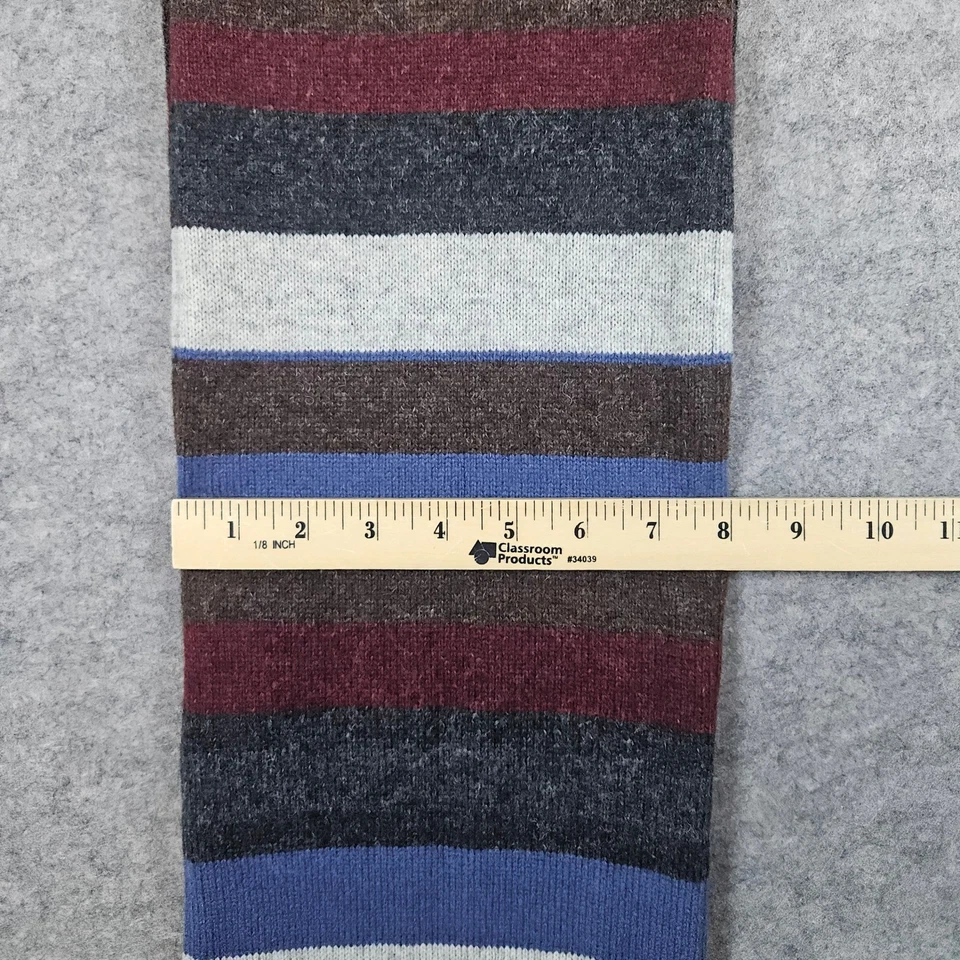 Old Navy Unisex Lambswool Scarf Striped Multicolor Winter Knit Warm One Size - Image 4 of 4