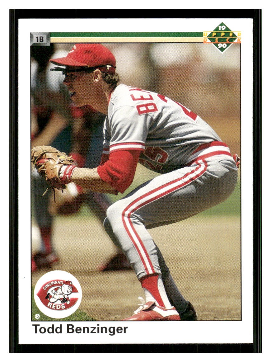 1990 Upper Deck #186 Todd Benzinger Cincinnati Reds Baseball Card 34249