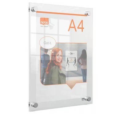 Nobo 1915591 - Infotafel Plus A4 Acrylwand - 5028252620819