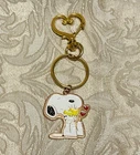 Snoopy Love Peanuts Purse Key Fob Charm Pendant Car Metal Clip Anime KeyChain