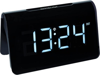 TFA Dostmann Icon Funk Wecker Digital LED Leuchtziffern Snooze schwarz weiß