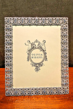 Olivia Riegel Crystal "Silver Fontaine" 8x10 Photo Frame New in Box