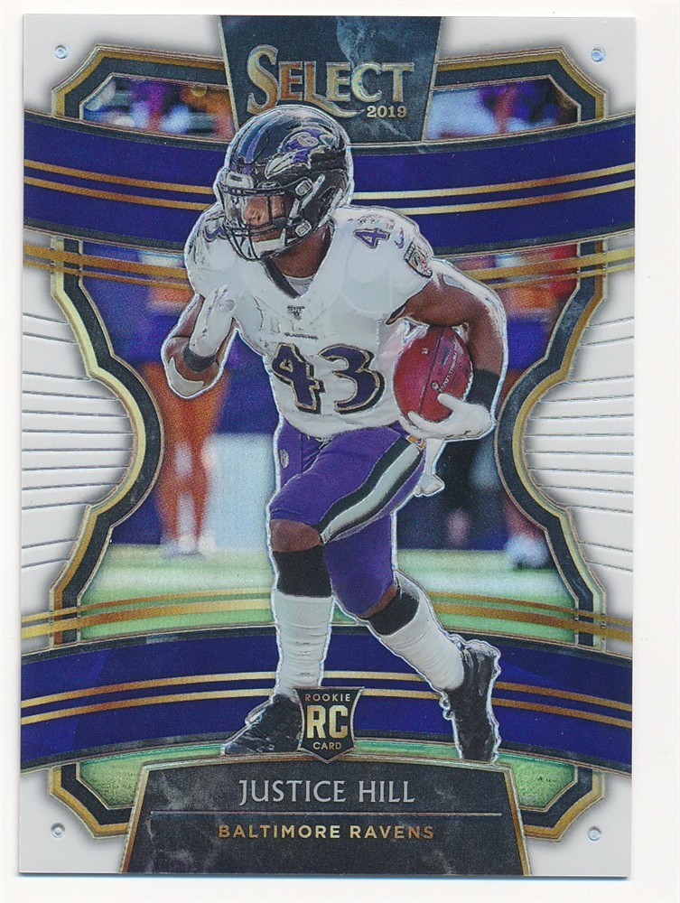 JUSTICE HILL 2019 SELECT WHITE PRIZM CONCOURSE #28 SP RC ROOKIE #15/35 MINT