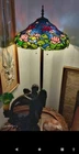 Vintage Tiffany-Style Stained Glass Floor Lamp 2 Bulbs