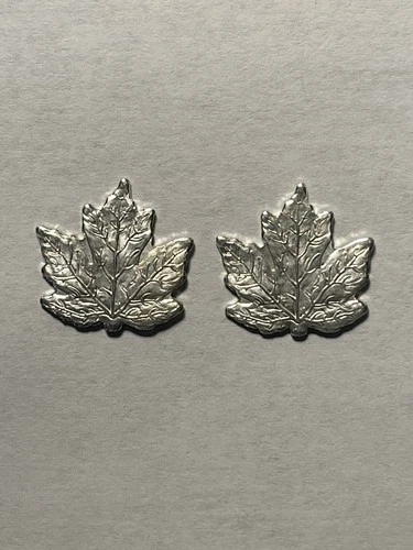 Lot Of 2 - 1 Gram Silver Maple Leaf .999 Fine Silver