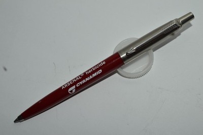 PARKER Jotter Arsenal Herbicide Promo Ballpoint Pen Burgundy Circa 1985 USA