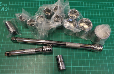 New Halfords Advanced 1/2'' Drive CR-V Metric, 6 P, Sockets, 14-32mm + Extensions