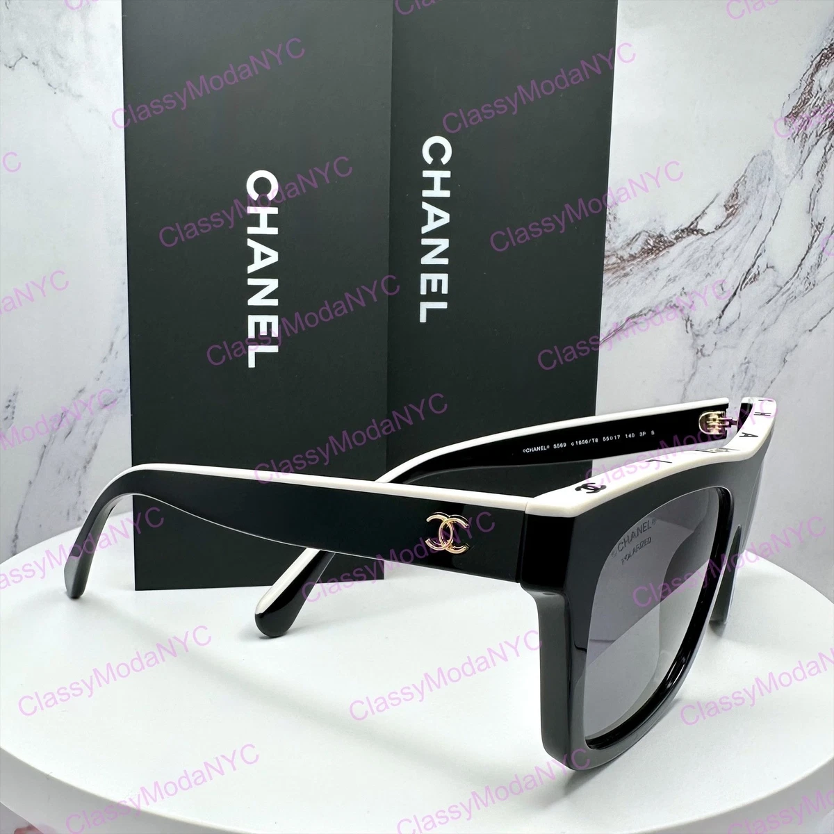 CHANEL Flower Black Sunglasses for Women for sale | eBay