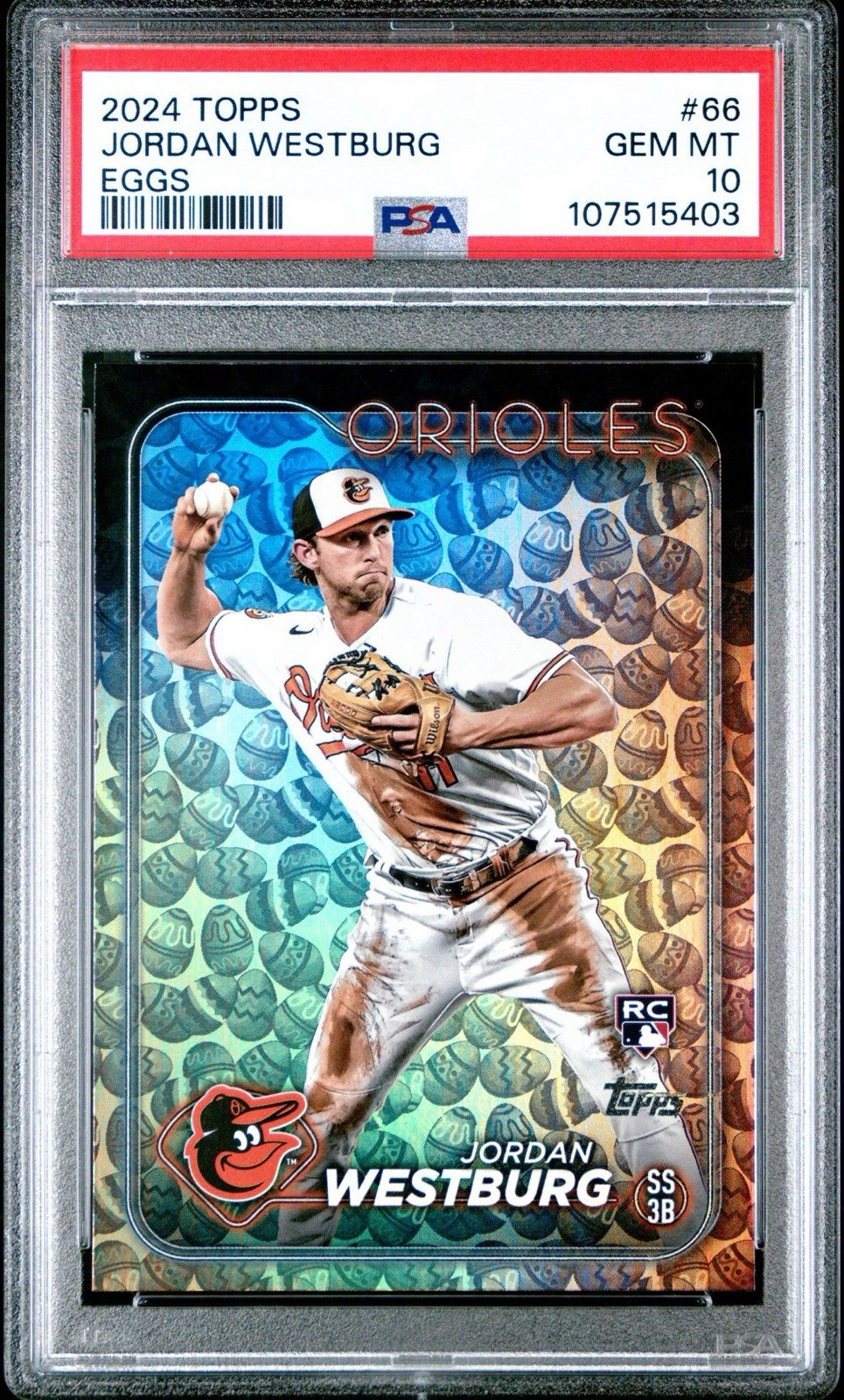 🔥 PSA 10 2024 Topps Series 1 - Jordan Westburg #66 Eggs RC Baltimore Orioles