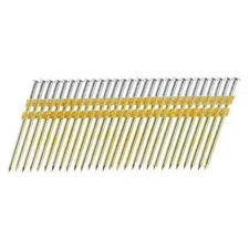 Senco Collated Framing Nail, 3-1/4 in L, 10.3 ga, Bright, Flat Head, 20 Degrees,