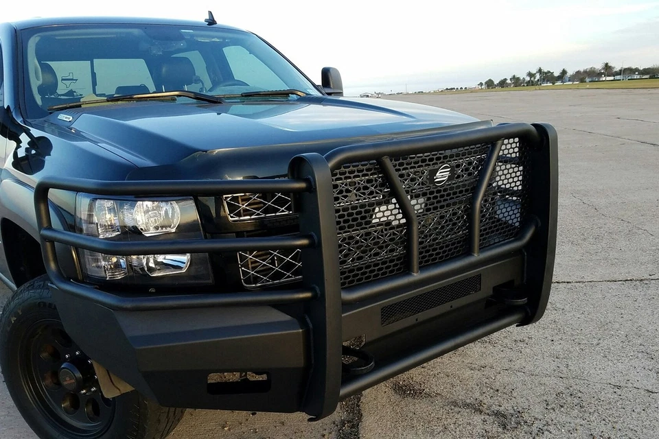 For Chevy Silverado 2500 HD 07-14 Bumper Elevation Series Full Width Black Front - Image 2 of 4