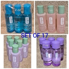 CLINIQUE SET OF 17 ASSORTED FACIAL CLEANSERS NEW