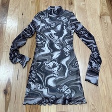 URBAN OUTFITTERS - Alessia Mock Neck Mini Dress - Womens Small