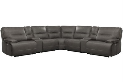 Spartacus Haze 7 Piece Power Reclining Adjustable Headrests Sectional