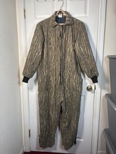 Vintage Realtree Camo Insulated Hunting Coveralls Jumpsuit Made USA Mens XL Reg