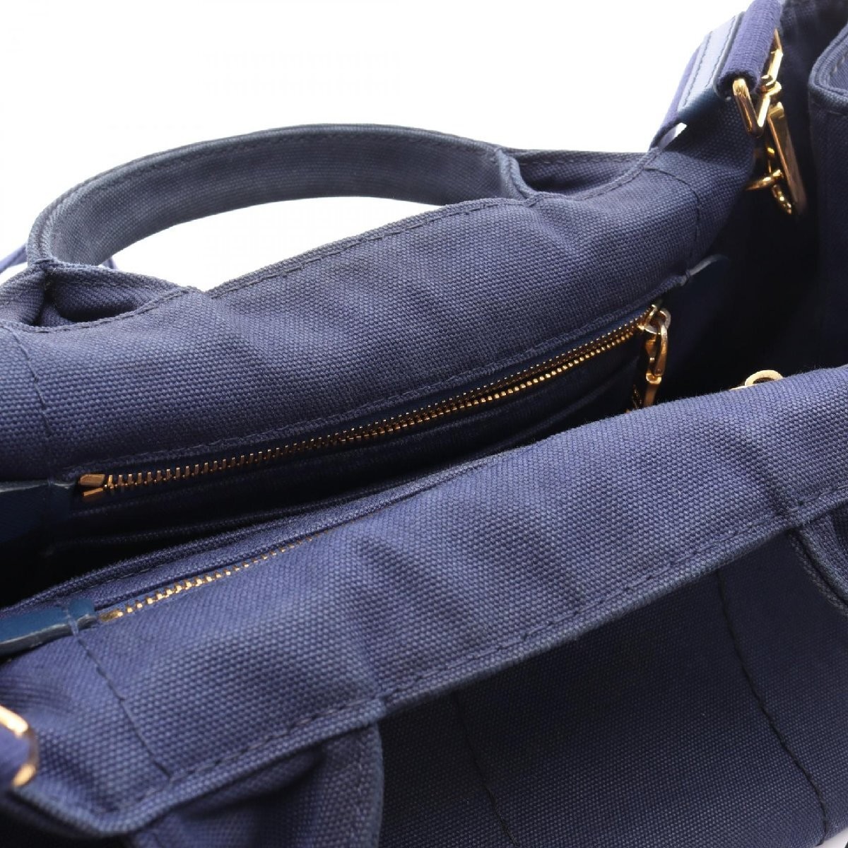 PRADA CANAPA Canvas Tote Bag Used Ladies from japan thumbnail 6
