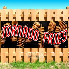 TORNADO FRIES Advertising Food Snack Carnival Vinyl Banner Flag Sign USA SB11352