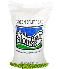 Certified Glyphosate Residue Free Palouse Brand Bulk Green Split Peas, 25 LBS
