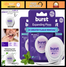 Mint Eucalyptus Expanding Dental Floss - 120 Yards, Stain Absorbing, Vegan, Xyli