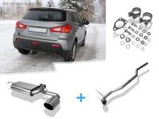  Edelstahl Racing-Komplettanlage Mitsubishi ASX Frontantrieb 129x106mm