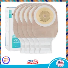 20PCS Ostomy Bags, 1-Piece Drainable Pouch w/ Hook & Loop, 15–60mm Cut to Fit