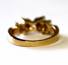 18k yellow gold .55ct diamond semi mount baguette engagement ring vintage womens — photo 5