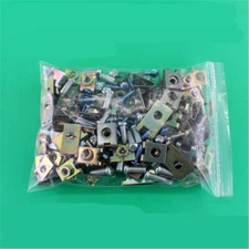 100x Metal Car Door Screw Body Fender Bumper Retainer U Nut Clip Gasket Fastener