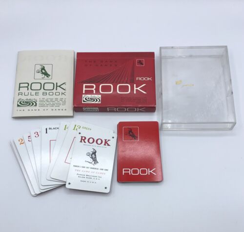 Rook The Game of Games Vintage 1968 Parker Brothers Cards &Plastic Case Complete