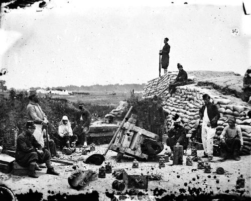 New 8x10 Civil War Photo: Exploded Gun in Confederate Battery, Yorktown