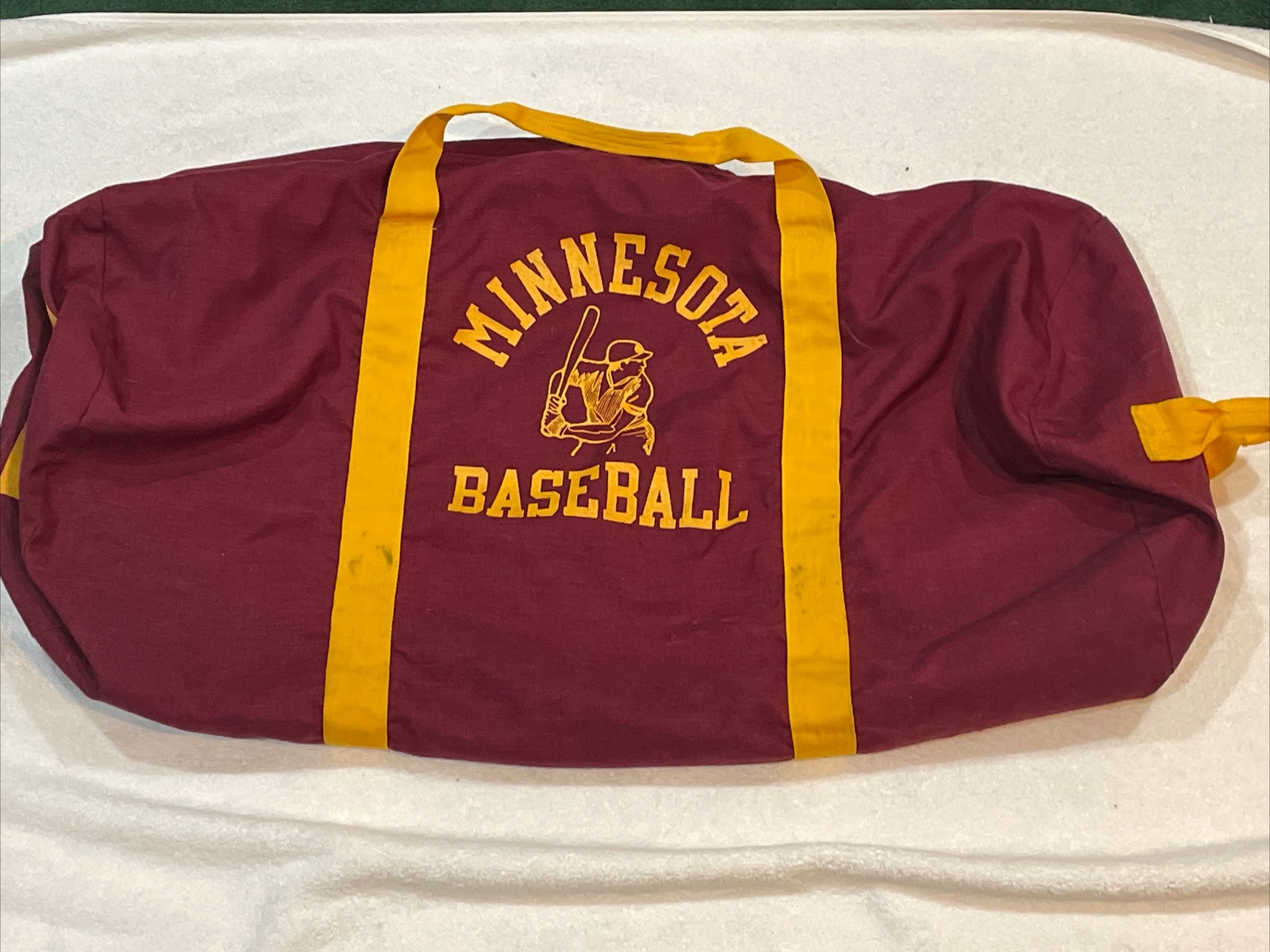 VERY RARE 1980's Minnesota Gophers Baseball Player Issued #42 Equipment Bag NICE