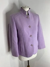 BASLER Boiled Wool Jacket EU 36 UK 10 VGC lilac purple fitted blazer classic