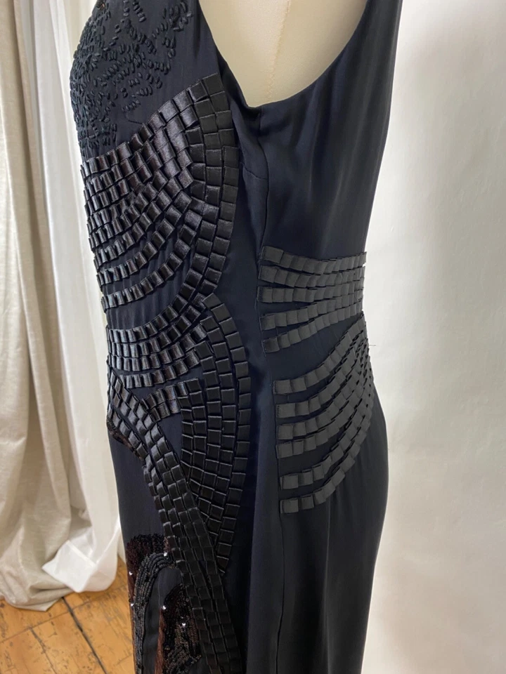 Robert Rodriguez sequin and silk bodycon cocktail dress US size 10 - Image 3 of 4