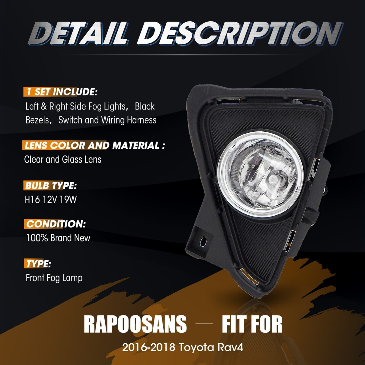 Supply 2016-2018 Toyota Tacoma Fog Lights Wholesale Factory - Guangdong Taiyao Automobile